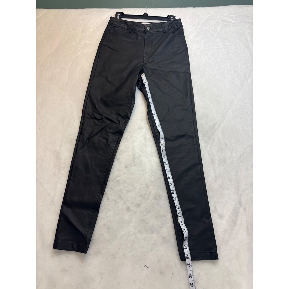 GB Black Faux Leather Skinny Pants High Rise Size 11 GB4576CDN2 NEW - Picture 3 of 11